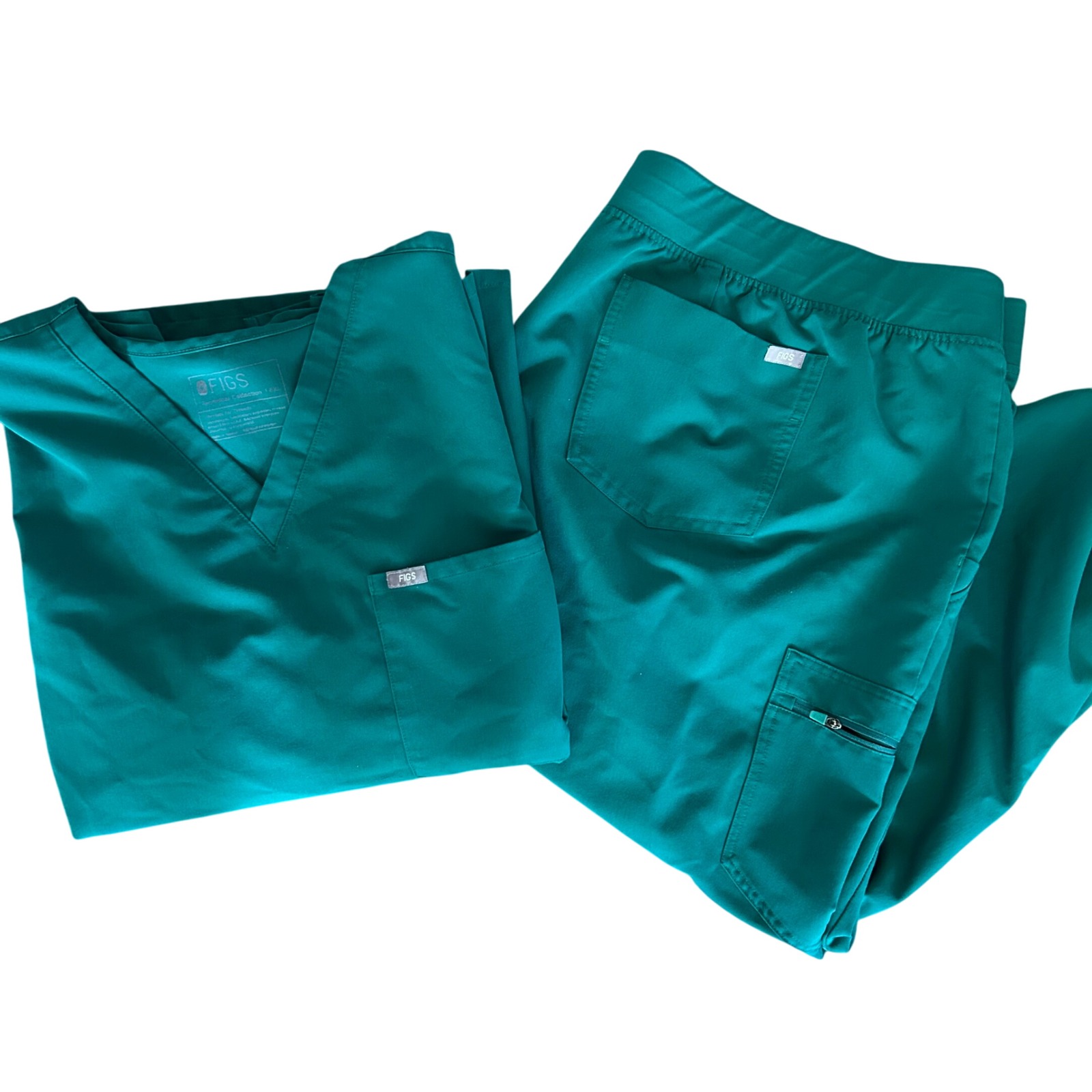 Figs Scrub Set Top & Jogger Pants Women's Size 5xl 6xl PO 4064 5295 Green