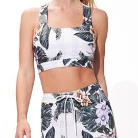 *EleVen by Venus Williams* Ladies Small-Tropican a Leggings & Sports Bra Set *NW