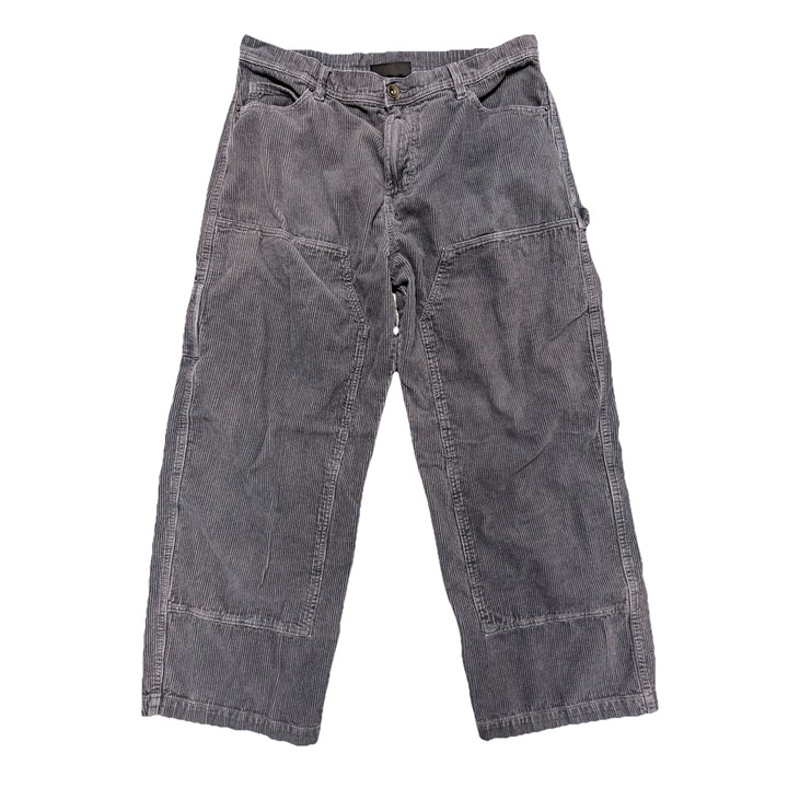 Vintage Y2K No Boundaries Corduroy Double Knee Pants Mens 36x31 Gray