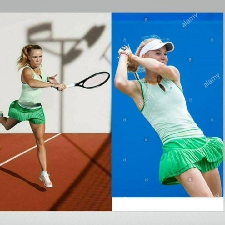 Nwt Adidas Stella McCartney Pleated Tennis Skirt Skort Shorts Green M Medium