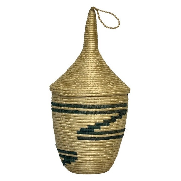 SET 5 TUTSI RWANDA AFRICAN STYLE FOLK ART 1 -10 NESTING BASKETS