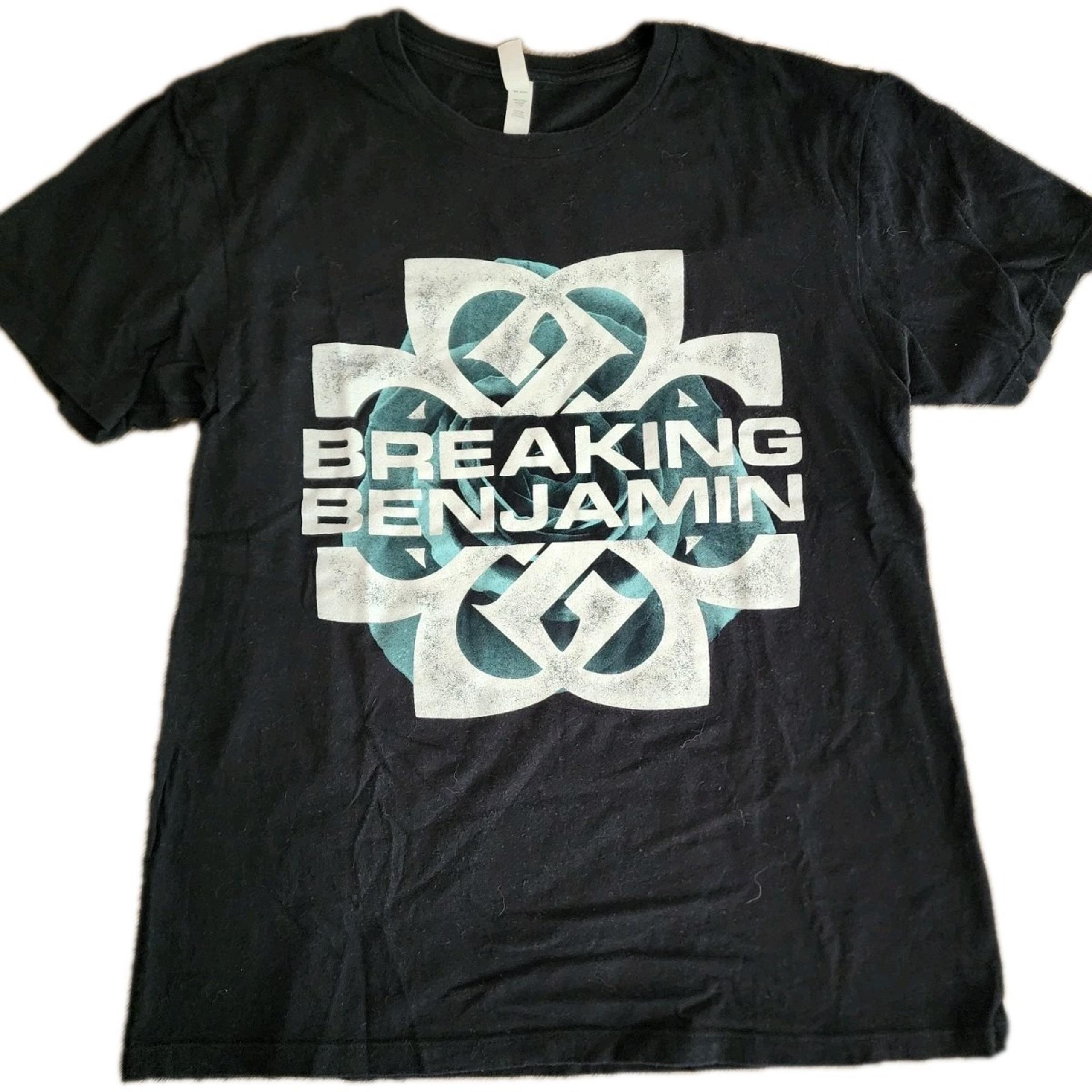 Breaking Benjamin Black T Shirt Men's Size Medium Tee Rock Band 100% Cotton