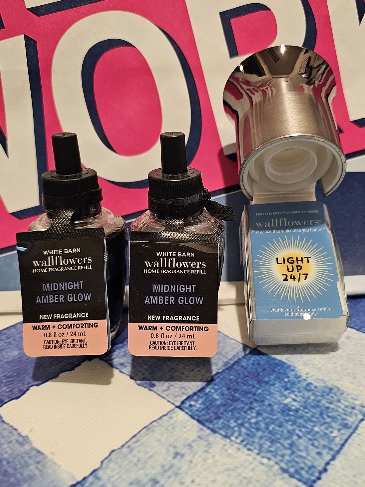 Midnight amber glow wallflower fragrance bundle from bath and body works