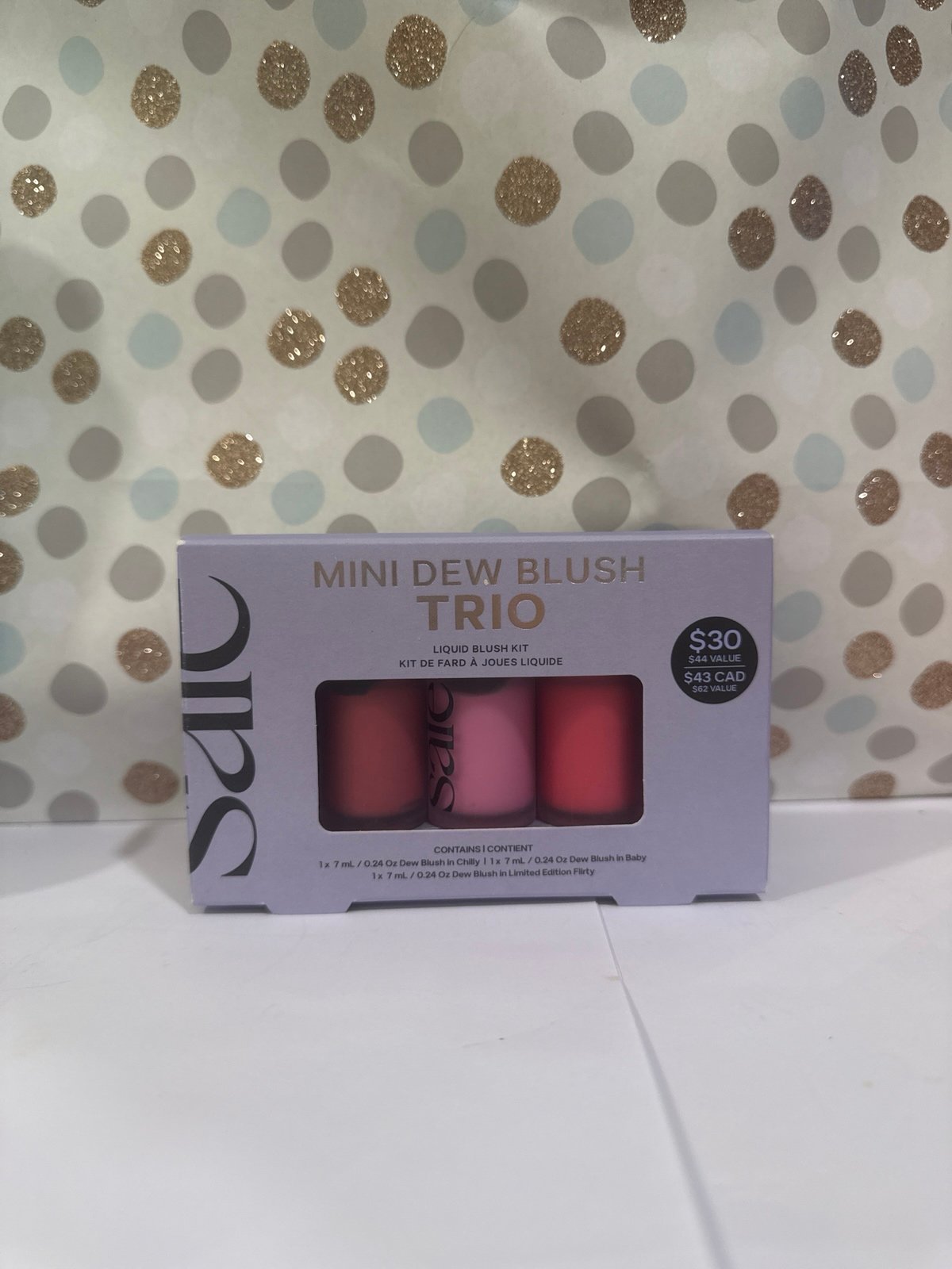 Saie mini dew blush trio liquid blush kit