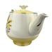 Vtg Teapot Century Service Autumn Gold Wheat Yellow White Fall Homer Laughlin