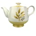 Vtg Teapot Century Service Autumn Gold Wheat Yellow White Fall Homer Laughlin
