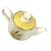 Vtg Teapot Century Service Autumn Gold Wheat Yellow White Fall Homer Laughlin