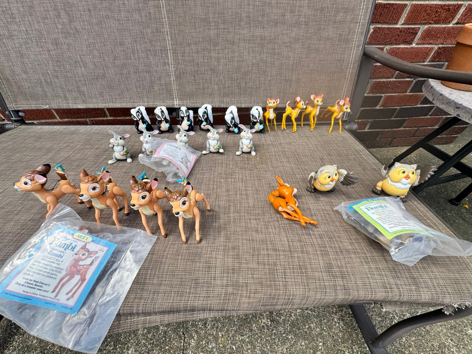 Vintage Bambi McDonald’s toy lot 3 in pack , 21 loose