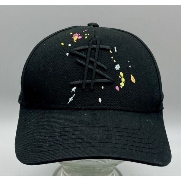 Twinset Actitude Myfo Black Cap Embroidery Unisex Adult Hook & Loop Strap Back