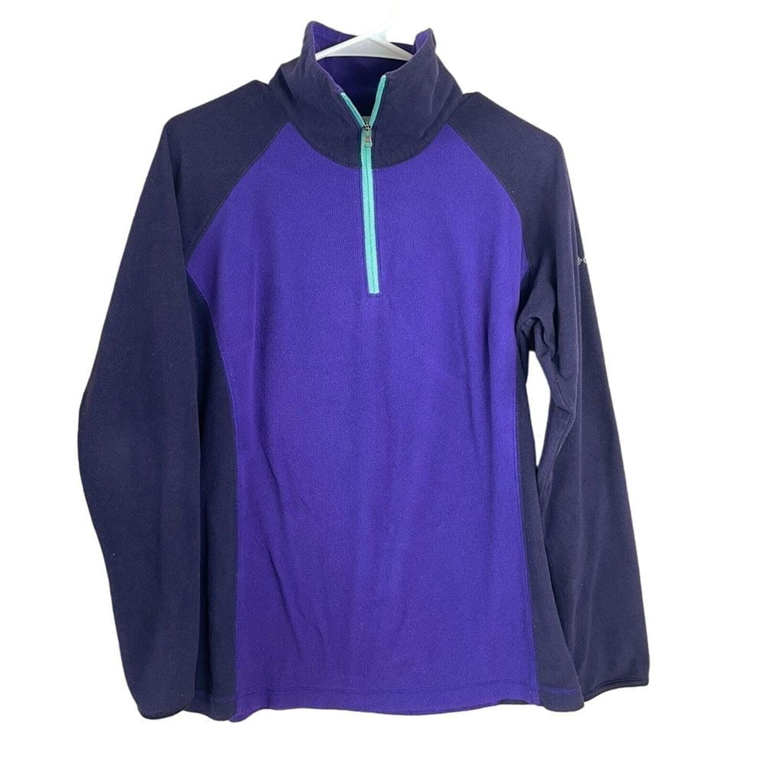 Columbia Glacial Fleece Pullover Shirt Womens L Purple Half Zip Active Outdoor