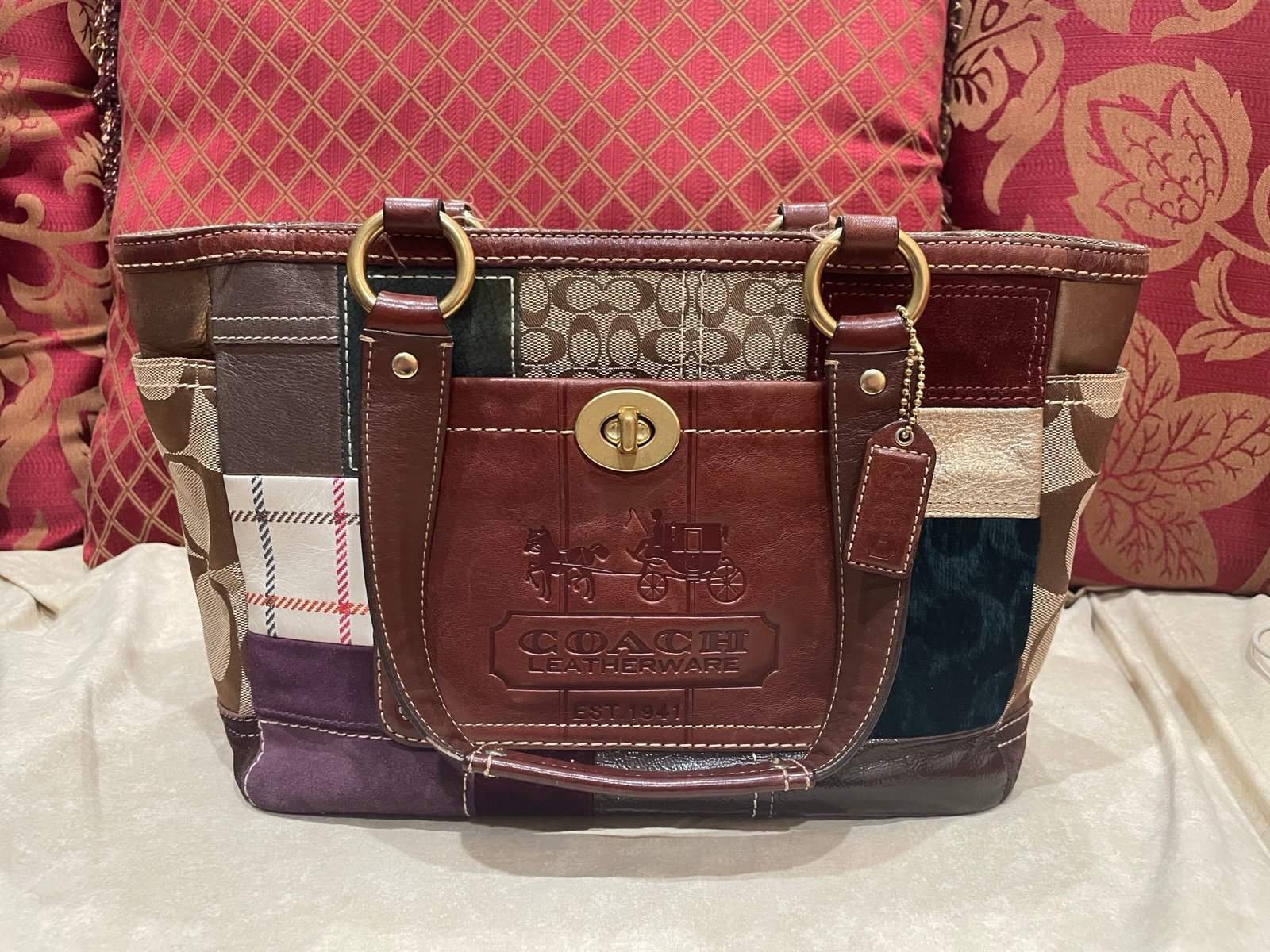 Vintage Coach Signature Patchwork