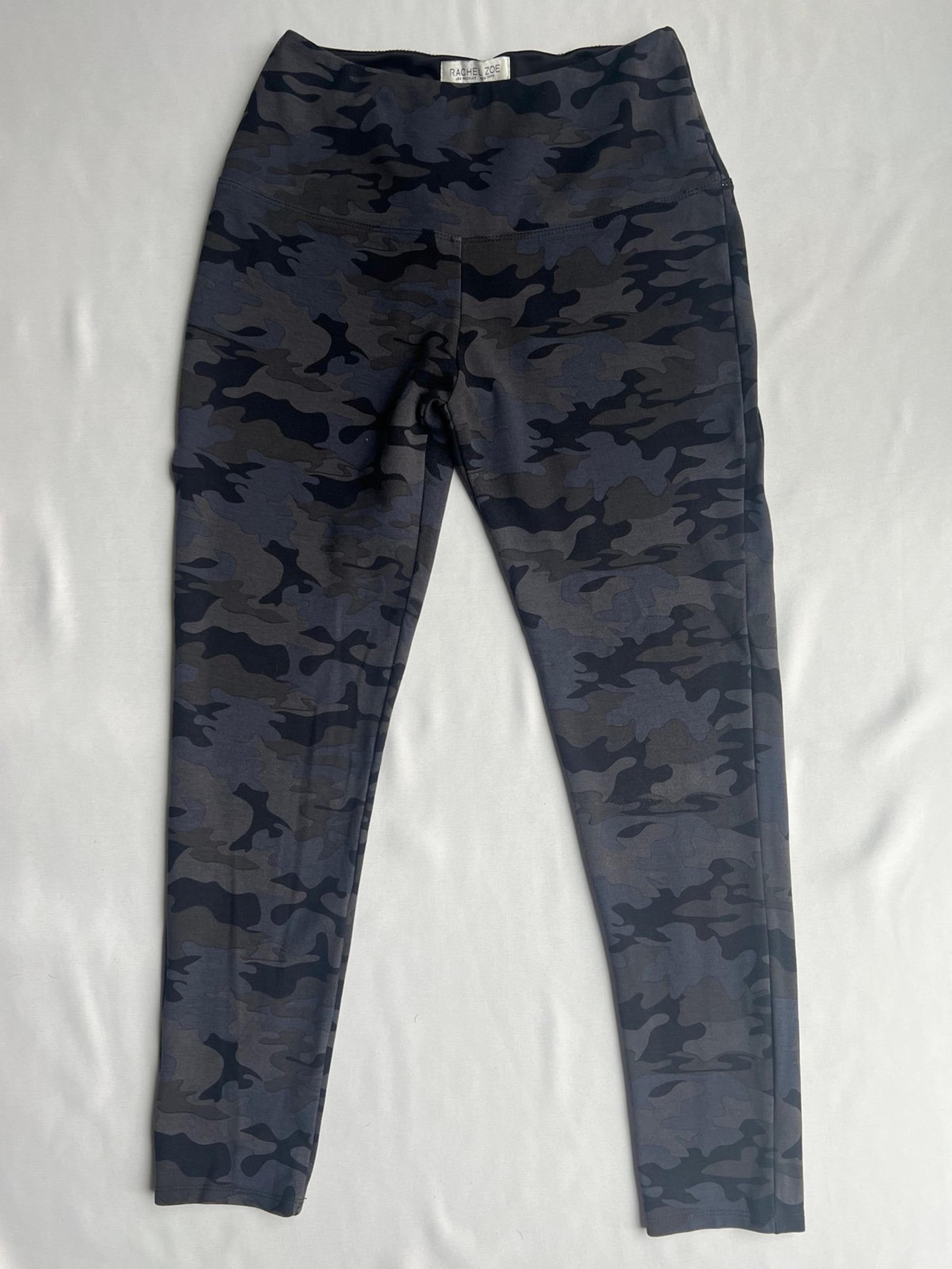 Rachel Zoe Pants Women M Medium Gray Leggings Workout Athletic Active Camouflage