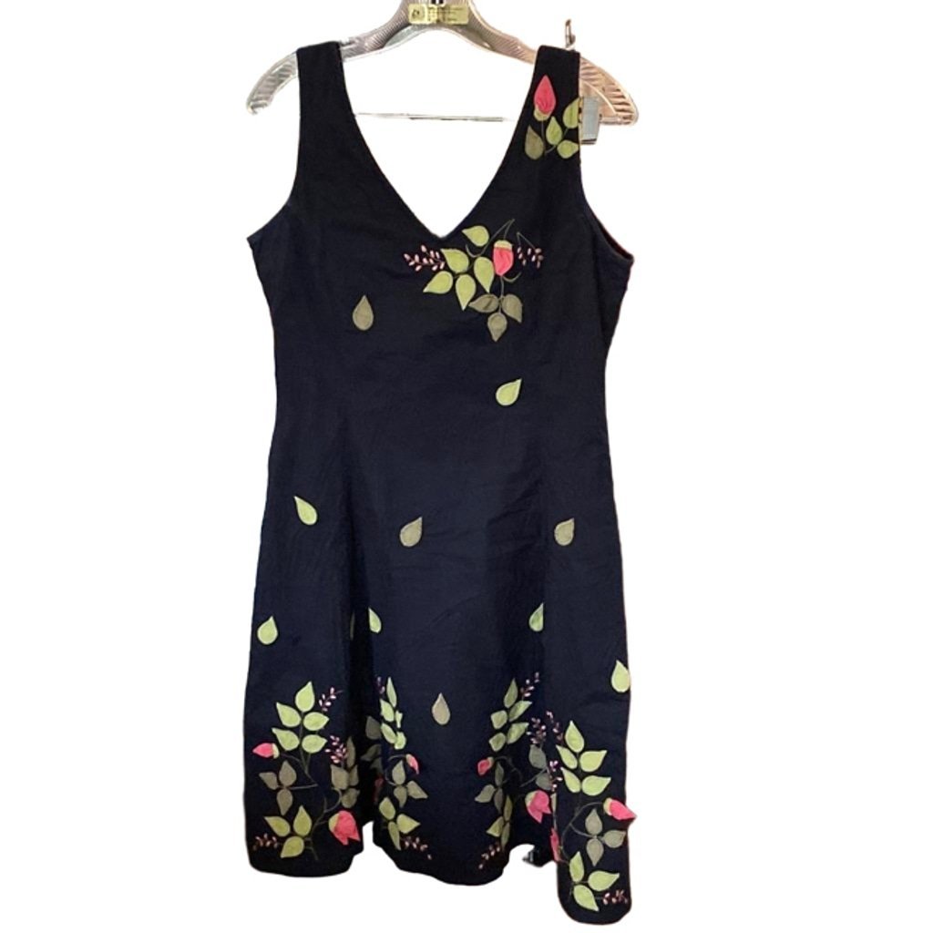 Women's Persaman Dress, Black, Size 10, Floral