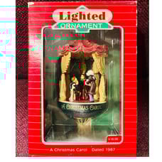 Hallmark, keepsake, magic lighted ornament A Christmas Carol 1987