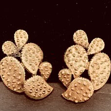 UNIQUE Vintage TORTOLANI Prickly Cactus Earrings