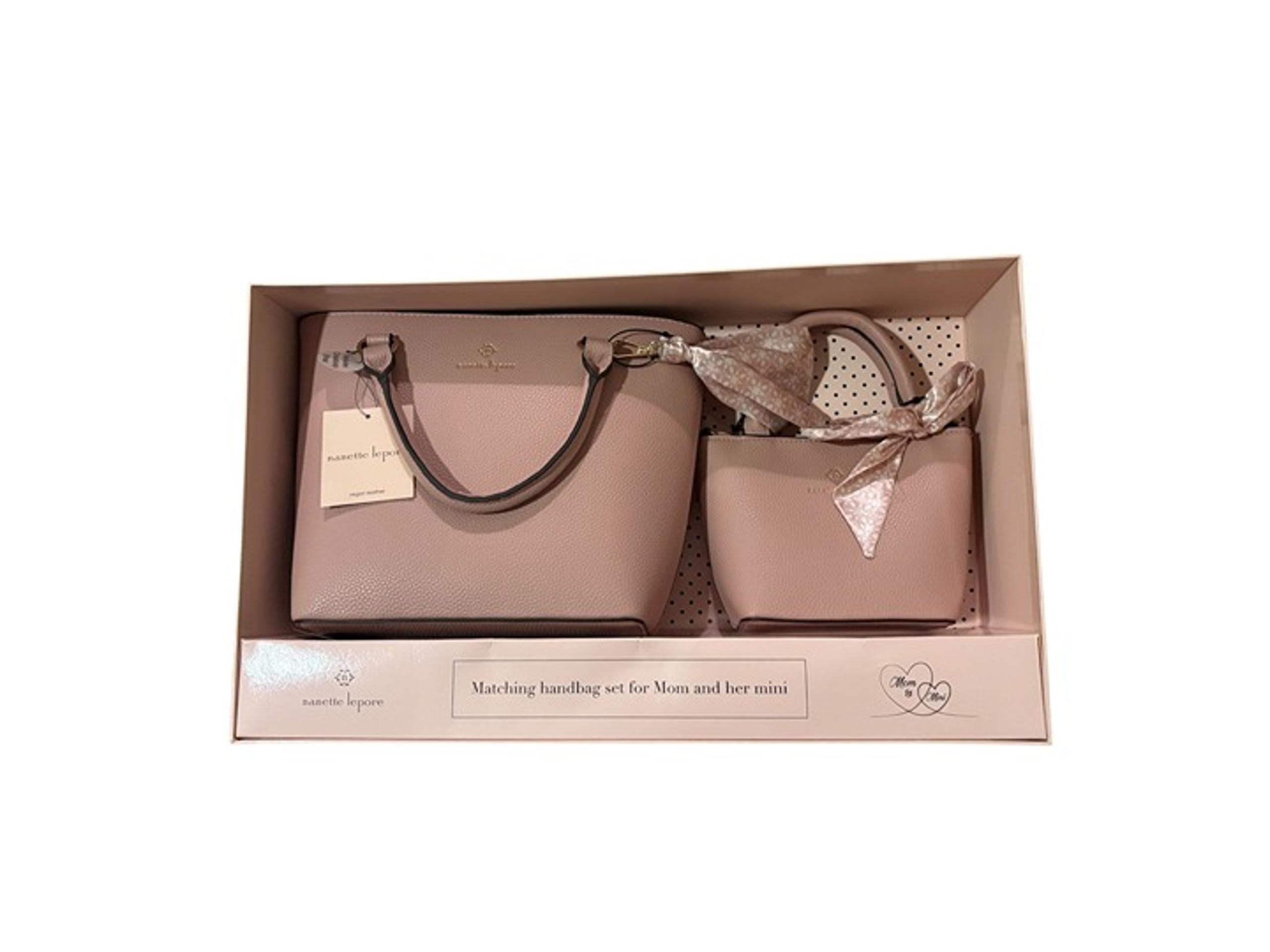 NWT Nanette Lepore- Mom & Mini Blush Vegan Leather Crossbody Straps- 2 Purse Set