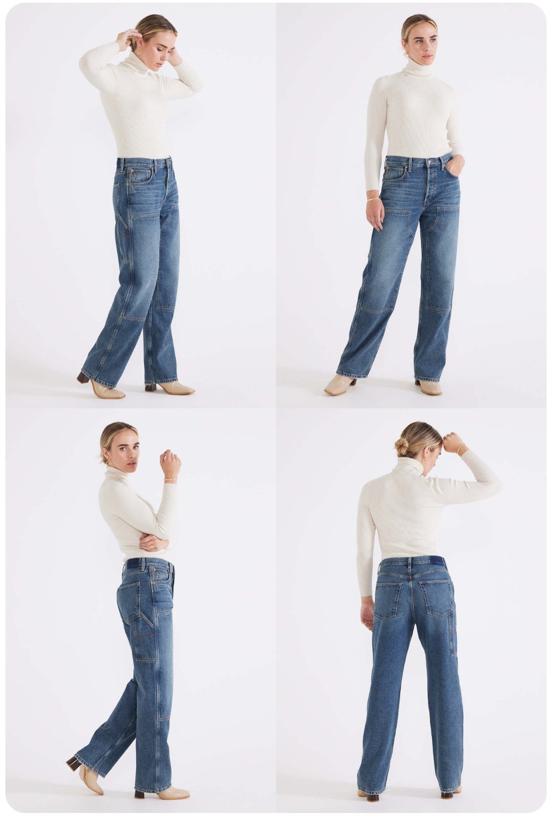Etica Harrison Carpenter Jean Size 28 Arctic Storm