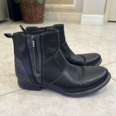 Steve Madden Mens 10M Black Belboa Zip Up Ankle Boots Biker City