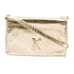 paloma picasso Authentic Genuine Leather Solid Gold Metallic Crossbody Bag Italy