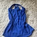 Sophisticated, elegant, super cute blue formal halter top