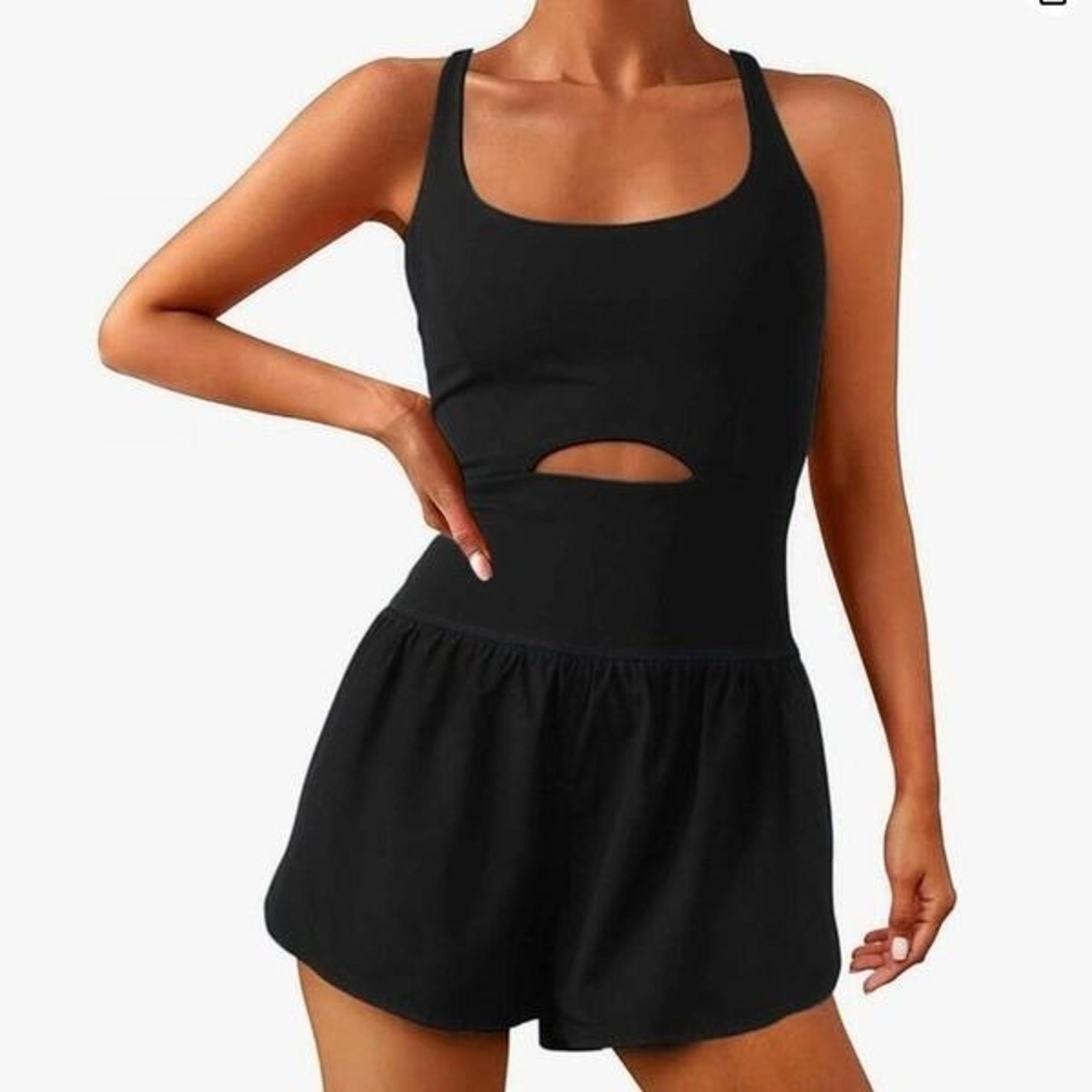NWOT Onesie Padded Bras Sleeveless One Piece Shorts Atheletic Running Jumpsuit S
