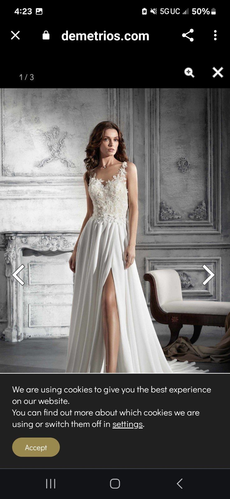 Brand new demetrios wedding dress