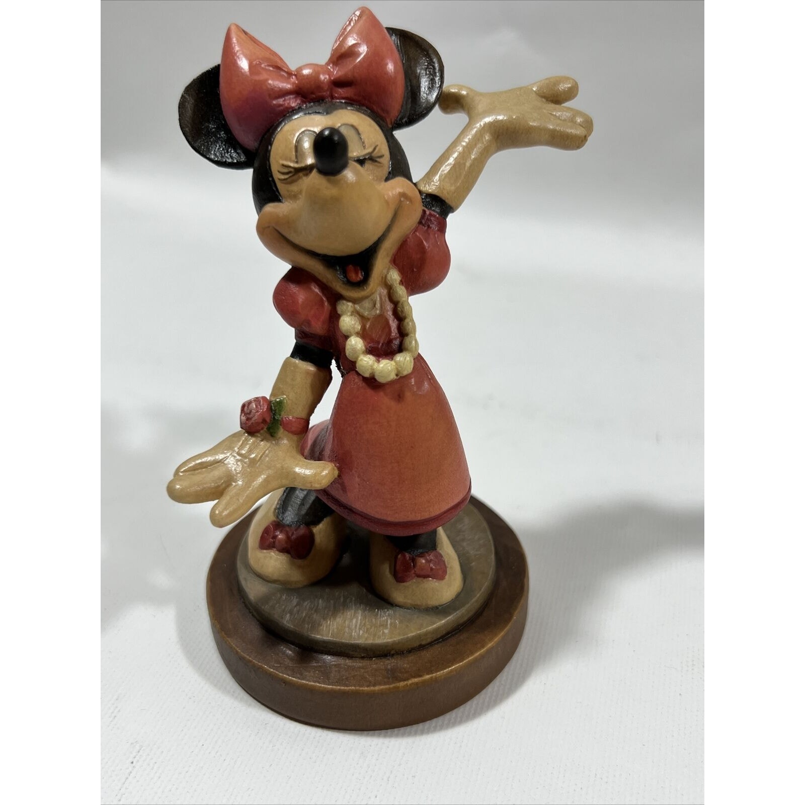 Anri Disney Minnie Mouse carved limited edition #/5000 4” Tall