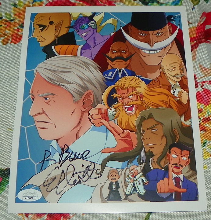 R Bruce Elliott Signed Anime Character 8x10 Photo Whitebeard Ginyu Auto JSA