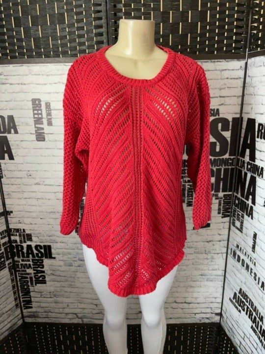 online cheap Theodore & Chelsea XXL Sweater Sleeve 3/4 Neck Crew Knit Open Red Women online cheap Theodore & Chelsea XXL Sweater Sleeve 3/4 Neck Crew Knit Open Red Women