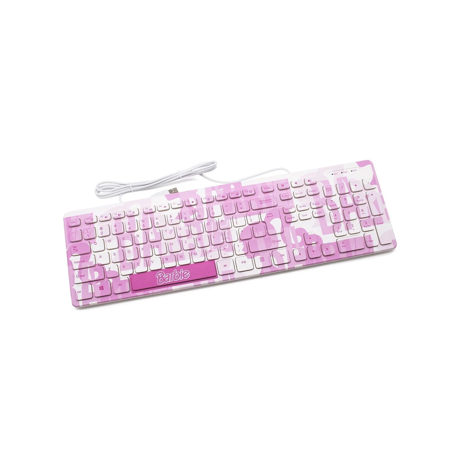 Barbie Wired Keyboard + 3 PIECE Mouse Headset and Barbie Mousepad! NEW .