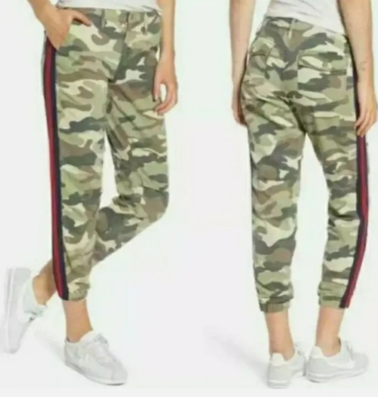 Mother camo pants with stripe deals
