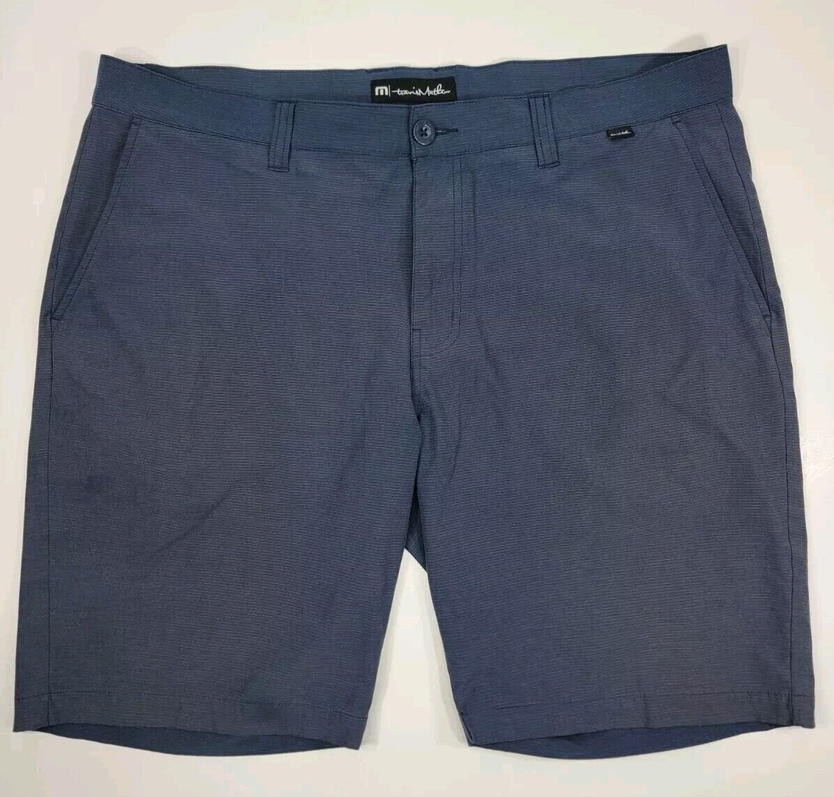 TRAVIS MATHEW Men's 38 Dark Blue Stretch Golf Shorts Casual Lightweight Outdoor
