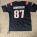 New England Patriots Rob Gronkowski jersey blue adult large