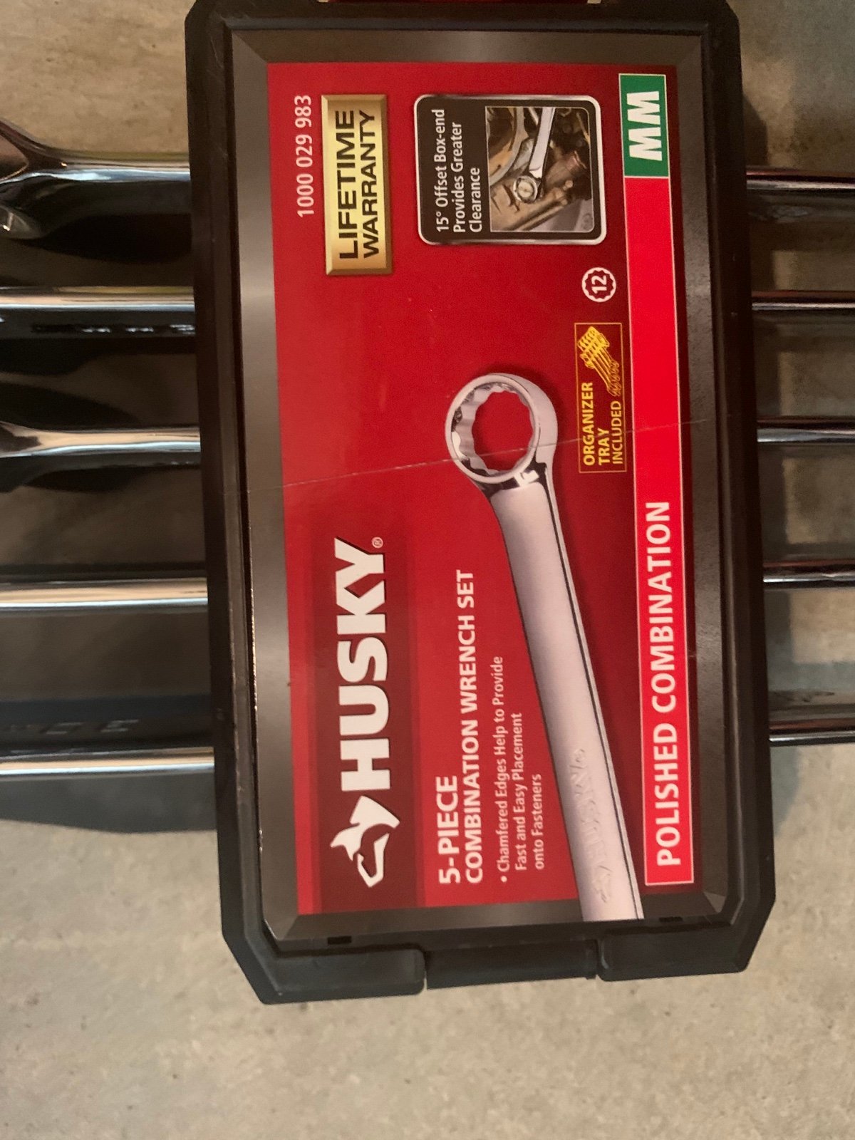 Husky 5 piece combination wrench set