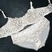 NWT Victoria's Secret unlined 32D,34D BRA SET M panty BEIGE lace DREAM ANGELS