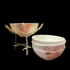 Beautiful Floral ONEIDA AMORE - Cereal Bowls 6” Set of 4