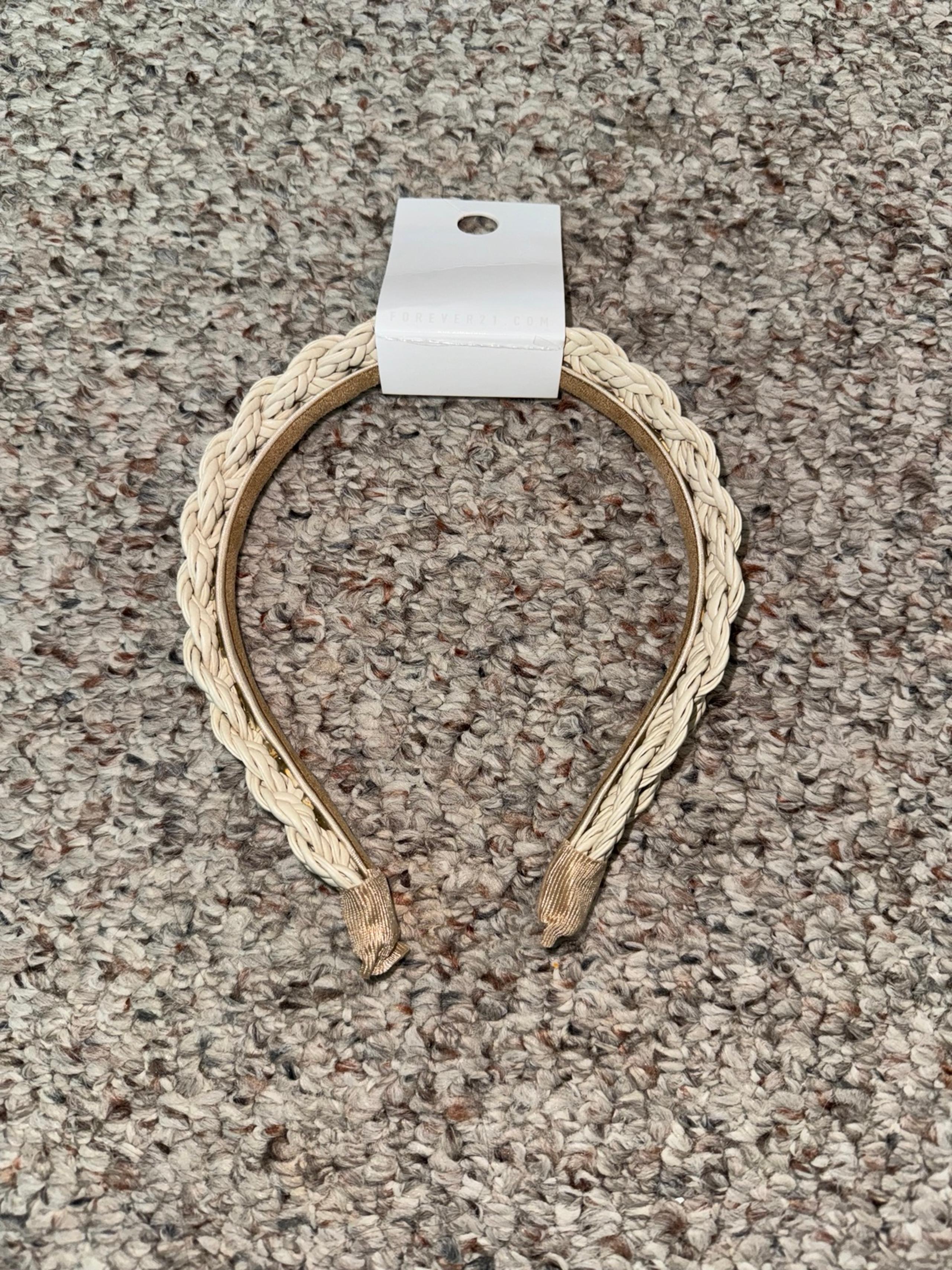 BRAND NEW Braided Beige Headband