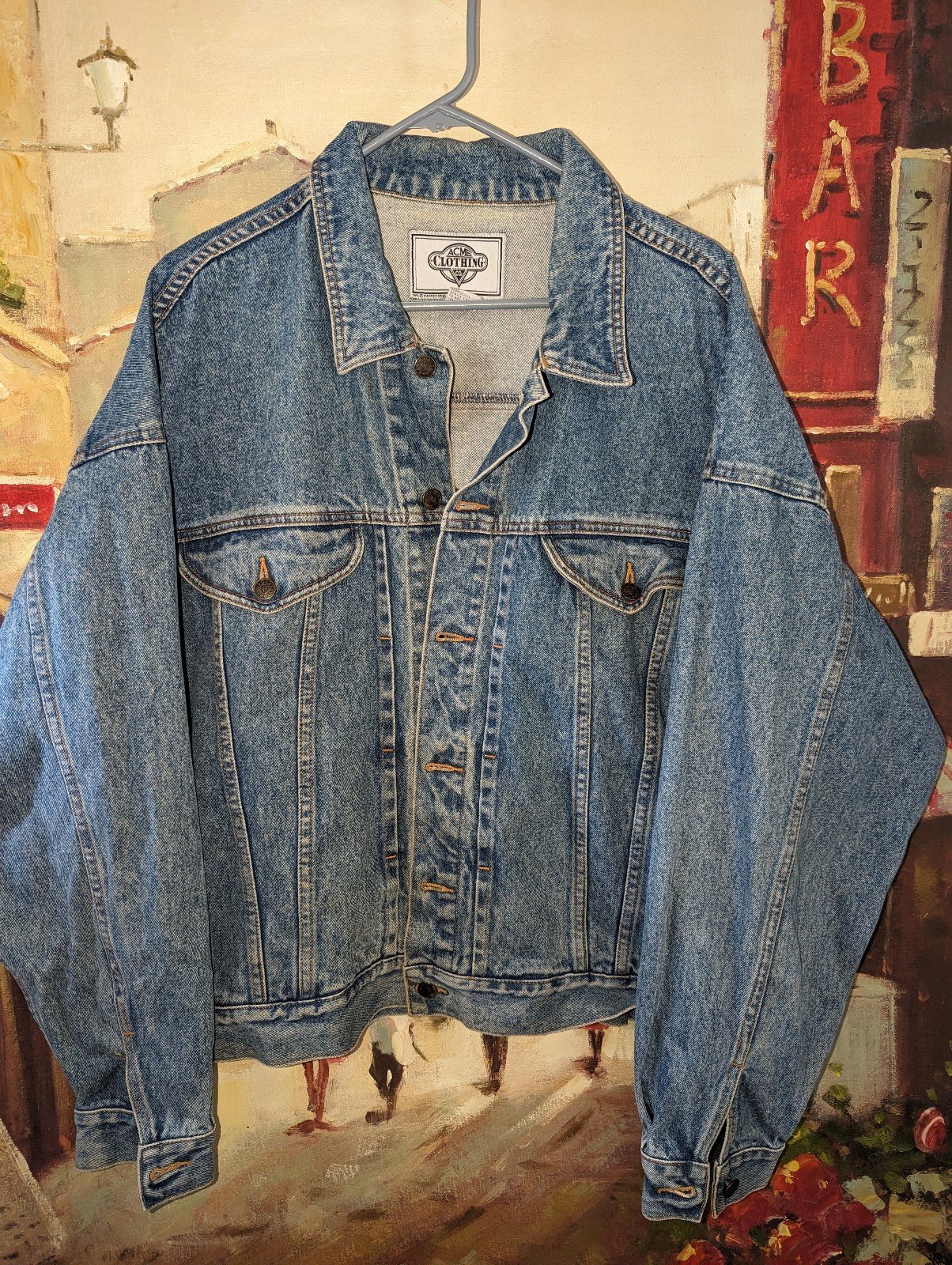 Vintage Looney Tunes blue jean jacket.