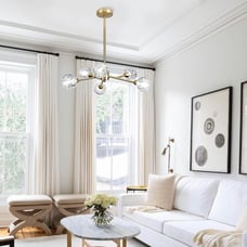 Weesalife Sputnik Chandeliers Mid Century Crystal Pendant Light Chandelier 6 Lig