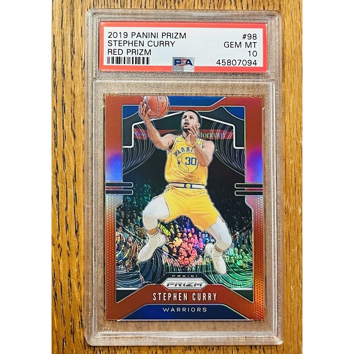 2019 Panini Prizm Stephen Curry Red Prizm /299 PSA 10 Gem Mint #98