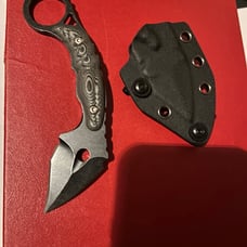 Forged g10 kydex scorpion letter opener fixed letter opener custom g10 handles