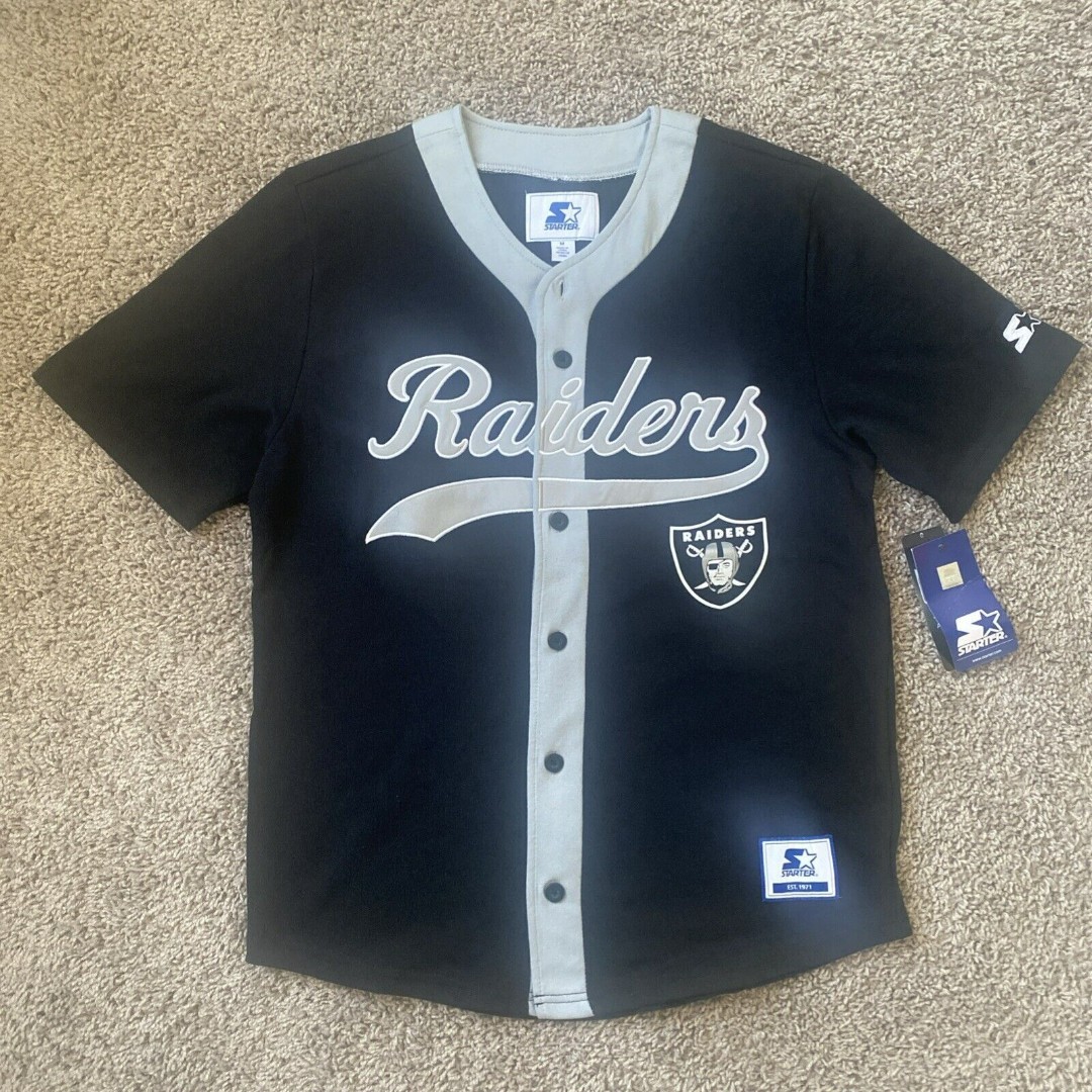 Starter NFL Dallas Cowboys Baseball Style Jersey Men’s Size Medium NWT Gray Blue