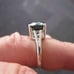 3.80ct BLACK DIAMOND RING *CERTIFICATE OF AUTHENTICITY* FREE DIAMOND TESTER SZ 7