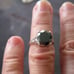 3.80ct BLACK DIAMOND RING *CERTIFICATE OF AUTHENTICITY* FREE DIAMOND TESTER SZ 7
