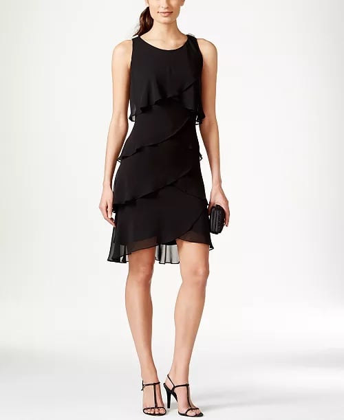 SLNY Fashions Tiered Chiffon Dress
