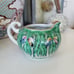 Rare Vintage/Antique Chinese Porcelain Bok Choy Creamer Famille Verte Rose Tea
