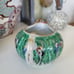 Rare Vintage/Antique Chinese Porcelain Bok Choy Creamer Famille Verte Rose Tea