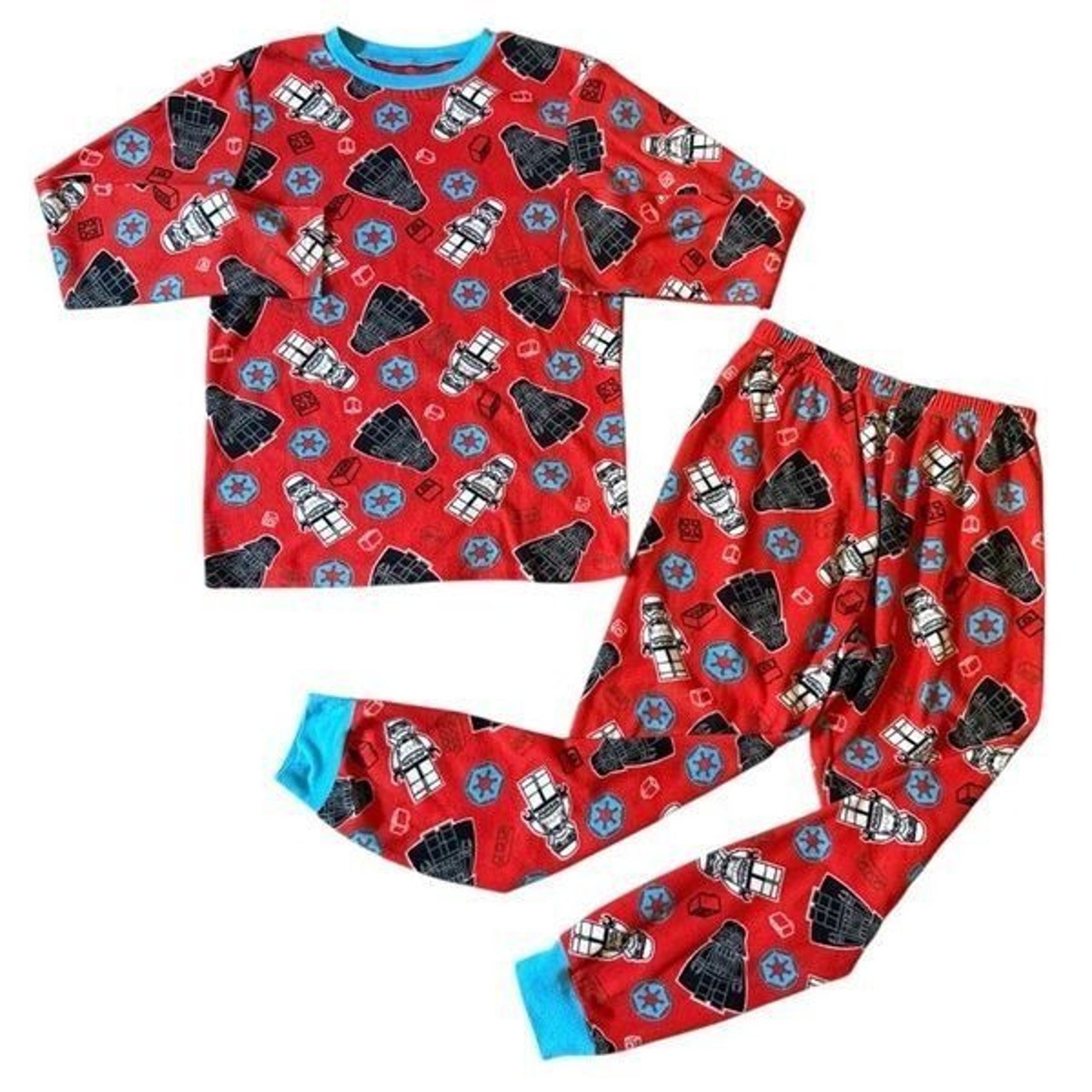 Lego Star Wars Fleece Pajama Set Boys Large Red Black Blue