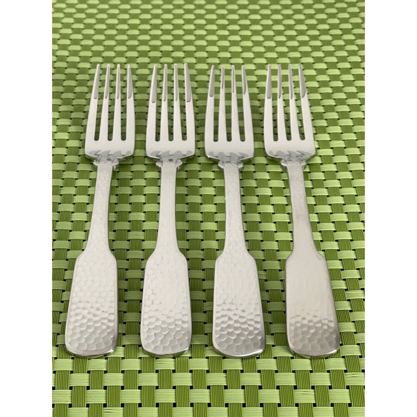 Towle HAMMERSMITH Stainless 4 Dinner Forks 18/10 Satin Handle NEW Flatware B102N
