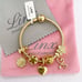 Linx Yellow Gold Snake Chain Bracelet with Registered Nurse Themed Charms